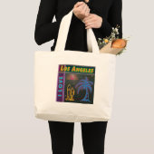 "Ik hou van Los Angeles" Sun, Palm Tree&Surfer Bag Grote Tote Bag (Voorkant (product))