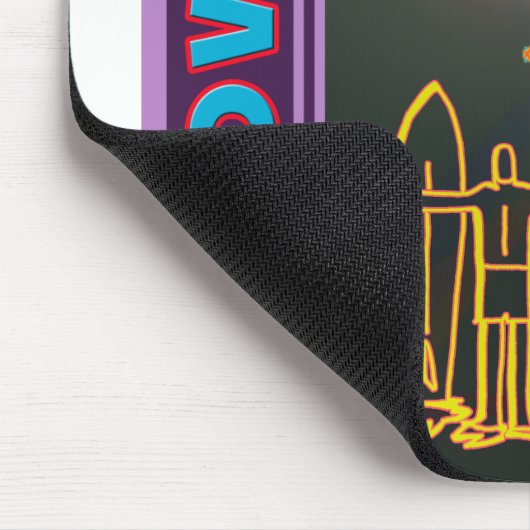 "Ik hou van Los Angeles" Sun Palm Tree&Surfer Mous Muismat (Hoek)