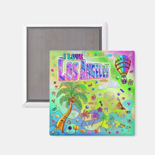 Ik hou van Los Angeles tijdloze melodie magneet (Voorkant / Achterkant)