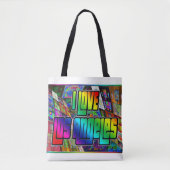 Ik hou van Los Angeles Twist Bag Tote Bag (Voorkant)