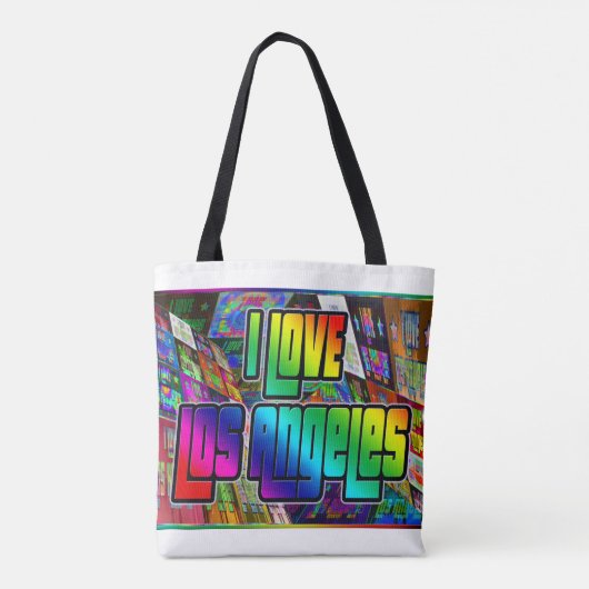 Ik hou van Los Angeles Twist Bag Tote Bag (Achterkant)