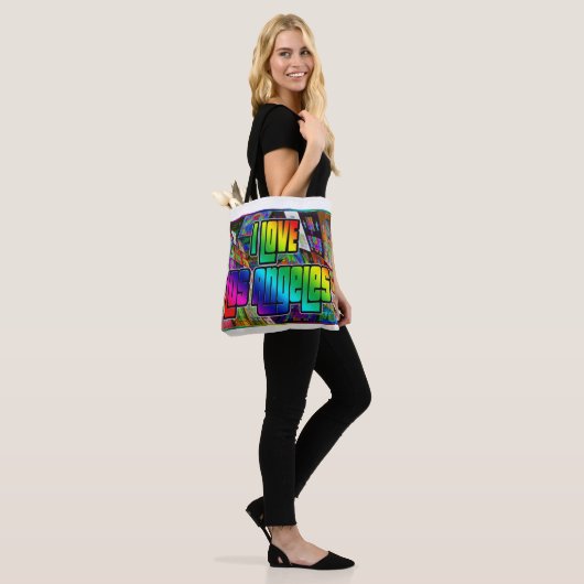 Ik hou van Los Angeles Twist Bag Tote Bag (Op model)