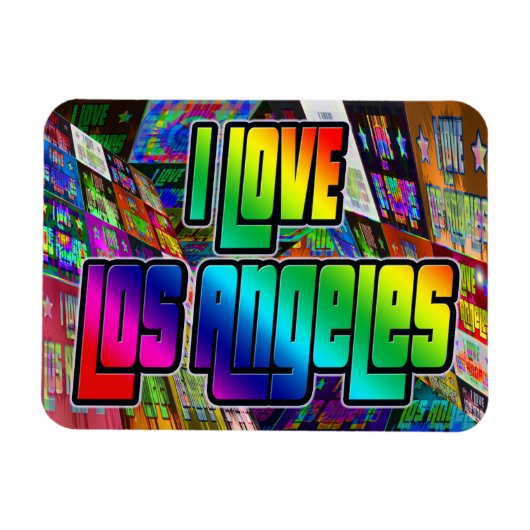 Ik hou van Los Angeles Twist Magnet Magneet (Horizontaal)