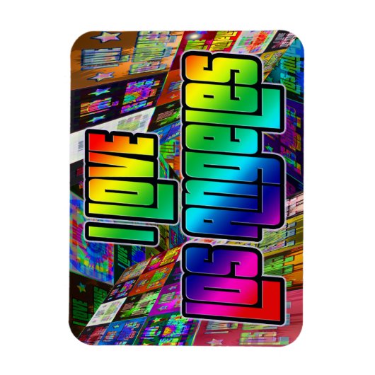 Ik hou van Los Angeles Twist Magnet Magneet (Verticaal)