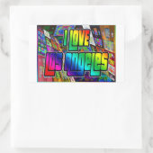 Ik hou van Los Angeles Twist Sticker (Tas)