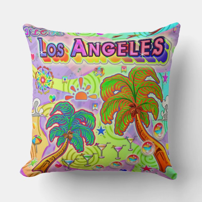 Ik hou van Los Angeles Vacation Target Pillow Kussen (Voorkant)