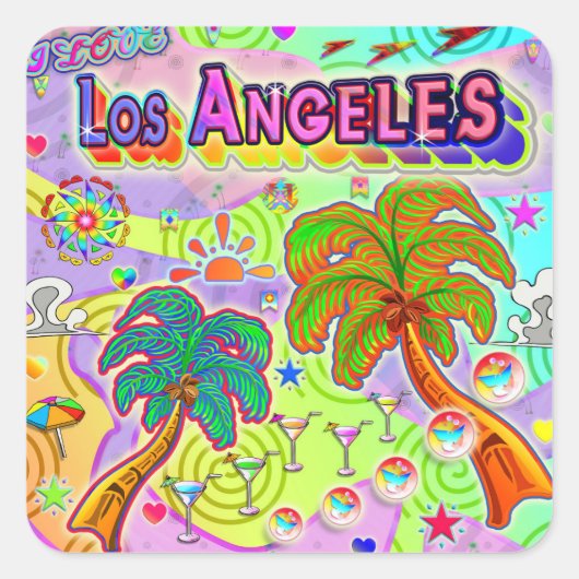 Ik hou van Los Angeles Vacation Target Sticker (Voorkant)