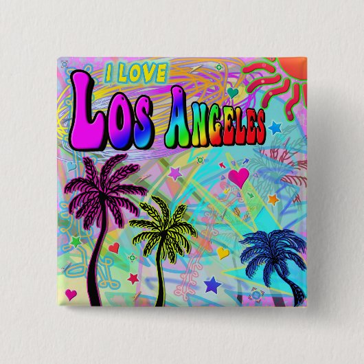 Ik hou van Los Angeles Vivid Romance Button (Voorkant)