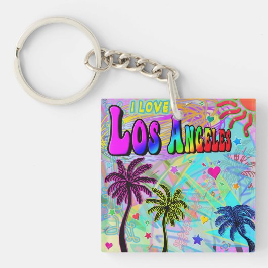 Ik hou van Los Angeles Vivid Romance Sleutelhanger (Voorkant)