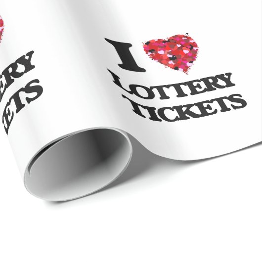 Ik hou van Lottery Tickets Cadeaupapier (Rol Hoek)