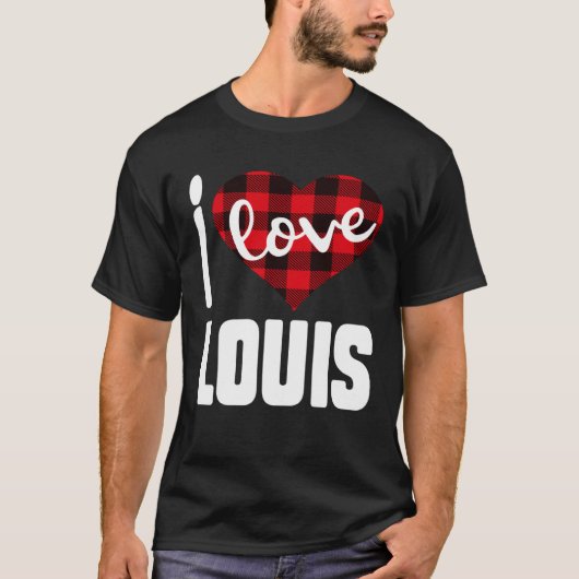 Ik hou van Louis Valentijn's Day voor haar vrouwen T-shirt (Voorkant)