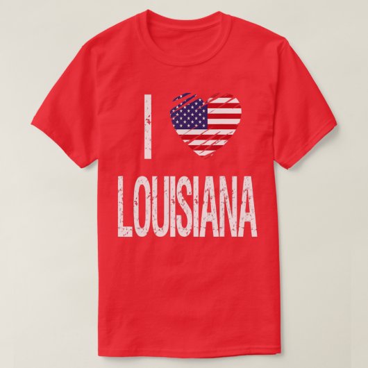 Ik hou van Louisiana 1 T-shirt (Design voorkant)