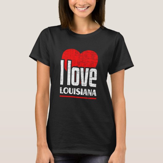 Ik hou van Louisiana Best Home State I Heart Louis T-shirt (Voorkant)