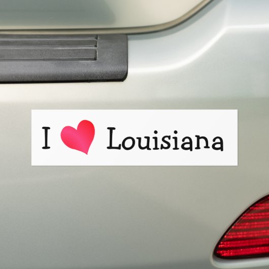 Ik hou van Louisiana Bumpersticker (Op auto)