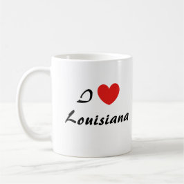 Ik hou van Louisiana Heart Typography Coffee Mok