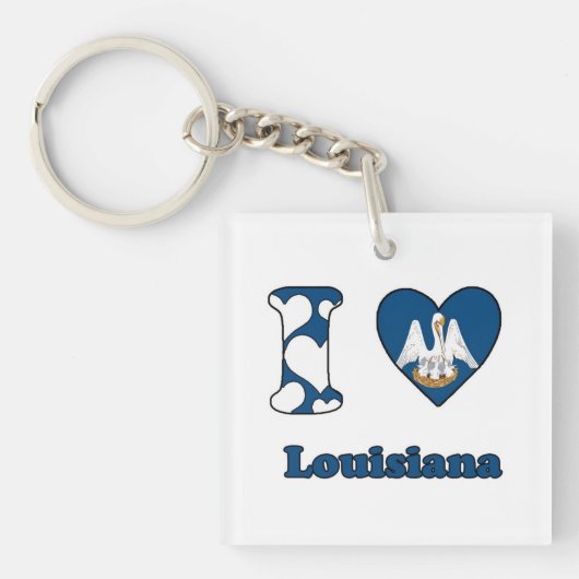 Ik hou van Louisiana Sleutelhanger (voorkant)