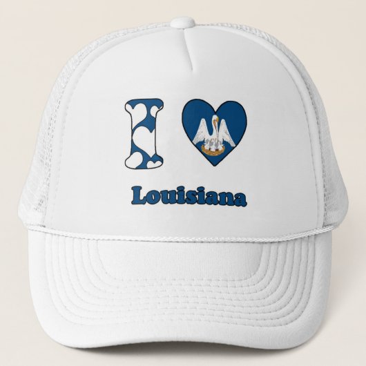 Ik hou van Louisiana Trucker Pet (Voorkant)