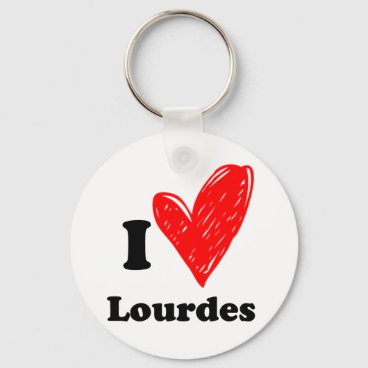 Ik hou van Lourdes Sleutelhanger (Voorkant)