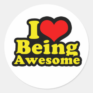 Ik hou van lovebeawesome1 ronde sticker