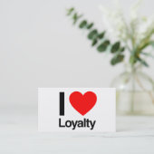 Ik hou van loyaliteit klantenkaartje (Staand voorkant)