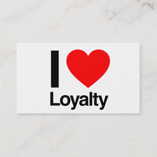 Ik hou van loyaliteit klantenkaartje (Voorkant)