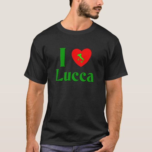 Ik hou van Lucca Italië T-shirt (Voorkant)