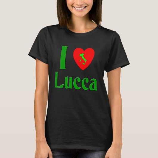 Ik hou van Lucca Italië T-shirt (Voorkant)