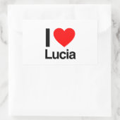 ik hou van lucia rechthoekige sticker (Tas)