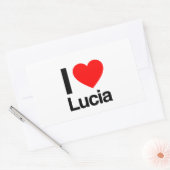 ik hou van lucia rechthoekige sticker (Envelop)