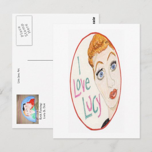 Ik hou van Lucy Briefkaart (Voorkant / Achterkant)