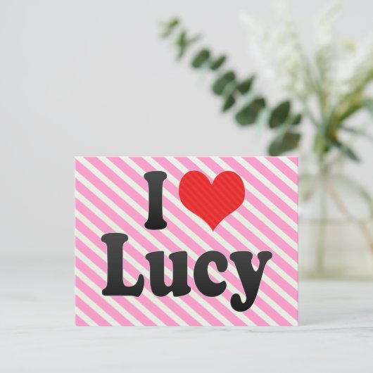 Ik hou van Lucy Briefkaart (Staand voorkant)