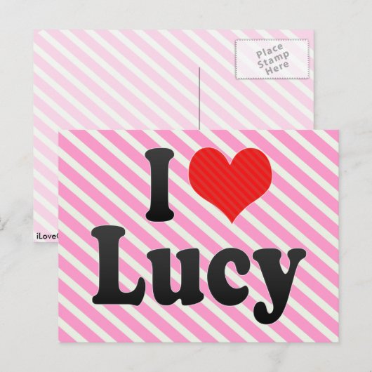Ik hou van Lucy Briefkaart (Voorkant / Achterkant)