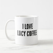 Ik hou van Lucy Coffee Mok (Links)