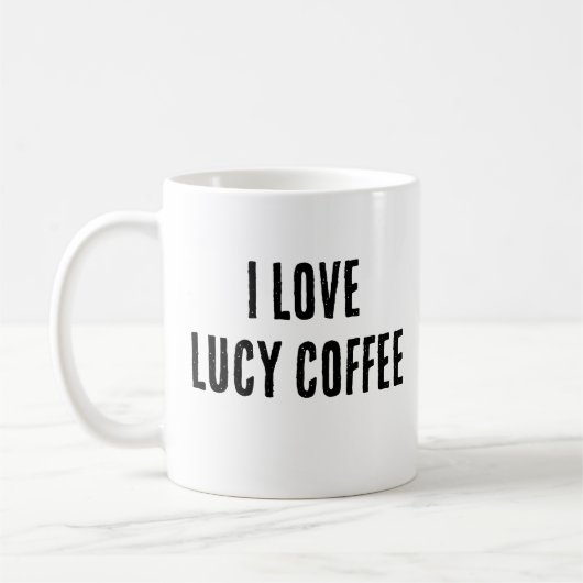 Ik hou van Lucy Coffee Mok (Links)