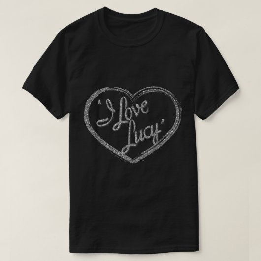 Ik hou van Lucy Glitter Logo T-shirt (Design voorkant)