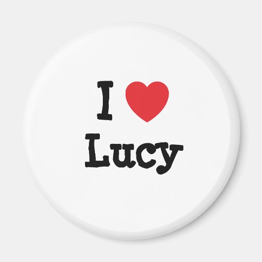 Ik hou van Lucy hart T-Shirt Magneet (Voorkant)