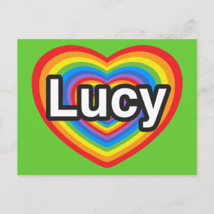 Ik hou van Lucy. Ik hou van je Lucy. Hart Briefkaart
