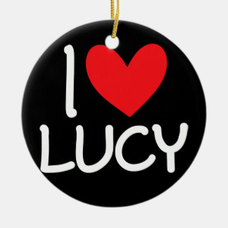 Ik hou van Lucy Name Persoonlijke Mannen Guy BFF F Keramisch Ornament