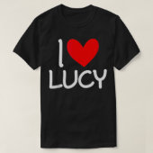 Ik hou van Lucy Name Persoonlijke Mannen Guy BFF F T-shirt (Design voorkant)