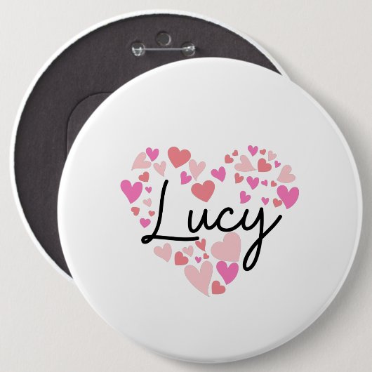 Ik hou van Lucy Ronde Button 6,0 Cm (Voorkant /achterkant)
