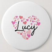 Ik hou van Lucy Ronde Button 6,0 Cm (Voorkant)
