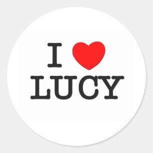 Ik hou van Lucy Ronde Sticker