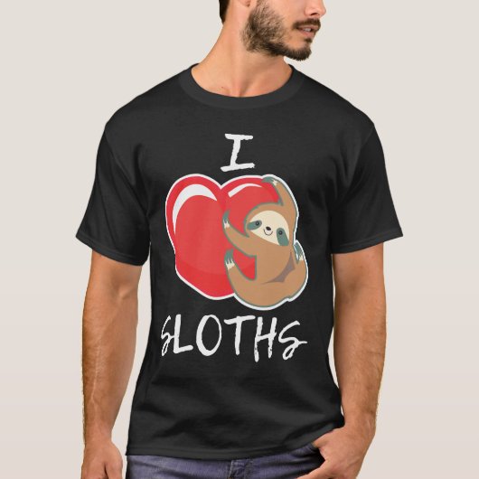 Ik hou van luiaards 9 t-shirt (Voorkant)