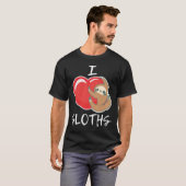 Ik hou van luiaards 9 t-shirt (Voorkant volledig)
