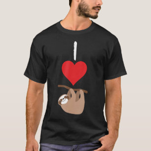 Ik hou van luiaards grappig dier t-shirt