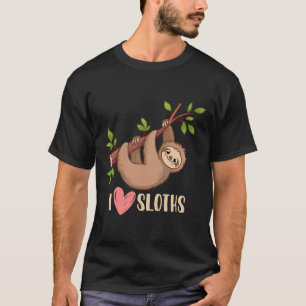 Ik hou van luiaards grappige Schattigee luiaard T-shirt