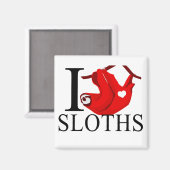 Ik hou van luiaards magneten (Voorkant / Achterkant)