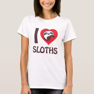 Ik hou van luiaards t-shirt