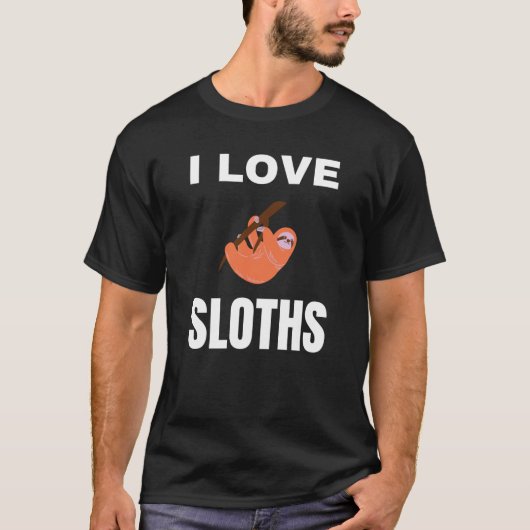 Ik hou van luiaards t-shirt (Voorkant)