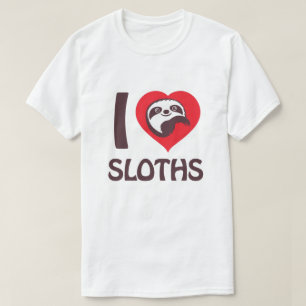Ik hou van luiaards t-shirt